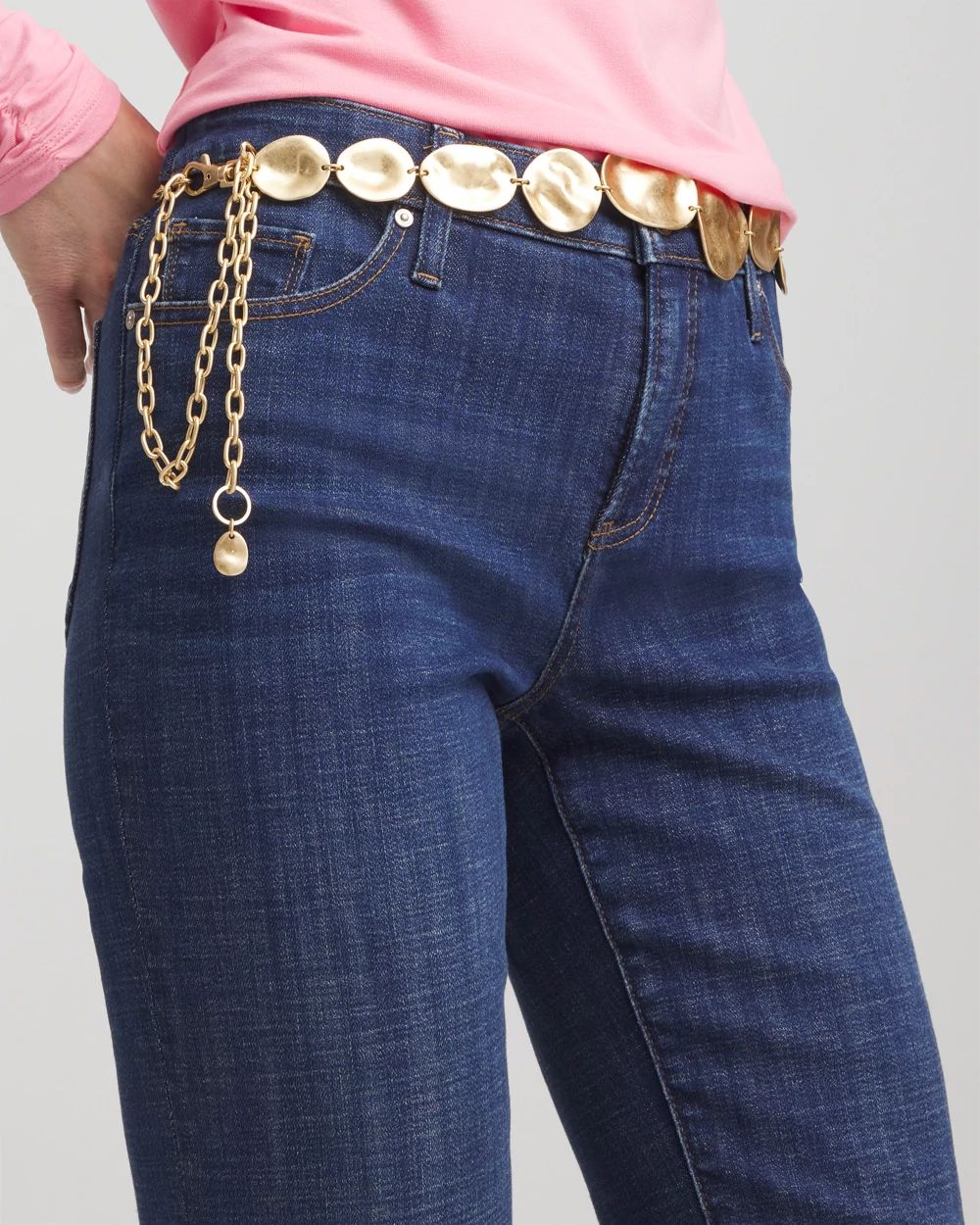 Chico's Gold-Tone Pebbles Chain Belt | Chico's